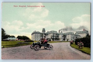 Independence Iowa Postcard State Hospital Exterior Building 1910 Vintage Antique