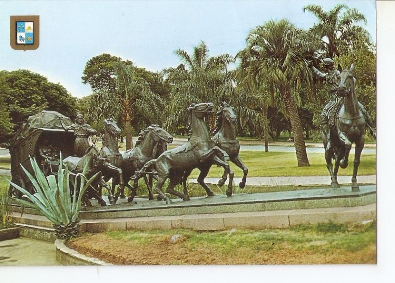 Postal 034946 : Montevideo (Uruguay). Monumento. La Diligencia