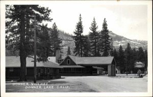 Donner Lake California CA Donner Village Real Photo RPPC Vintage Postcard