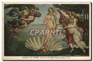 Postcard Old Nascita di Venere Botticelli Firenze 1447 1580 Galleria degli Uf...