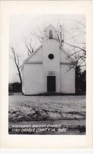 Montagues Baptist Church King George County Virginia Real Photo