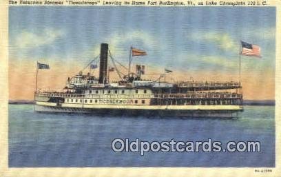 The Excursion steamer Ticonderoga, Burlington, Vermont, VT USA Steam Ship Unu...