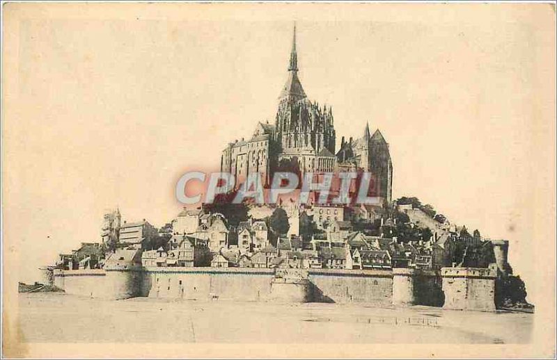 Postcard Abbey of Mont Saint-Michel General view