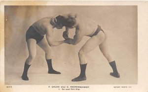 F. Gruhn and G Hackenschmidt Wrestling Unused 