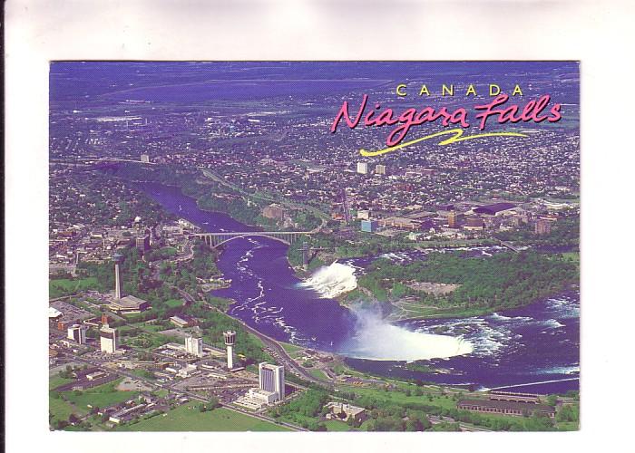 Aerila View of Both Falls, Niagara, Ontario, The Postcard Factory