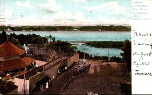 New York Rochester Irondequoit Bay Glen Haven Trolley At Dreamland 1907