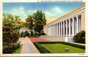 Ohio Toledo Museum Of Art Main Entrance 1942 Curteich