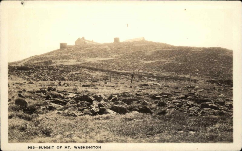 Shorey 988 Mt. Washington Summit c1915 Real Photo Postcard