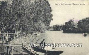 Lago de Palermo Buenos Aires Argentina Postal Used Unknown, Missing Stamp 