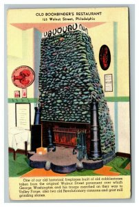 Vintage 1944 Advertising Postcard Old Bookbinder's Restaurant Philadelphia PA
