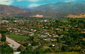 La Canada - La Crescenta Valley, California - Aerial View Vintage Postcard