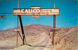 Postcard 1950s California Calico Ghost Town Route 66  Entrance Royal 24-145