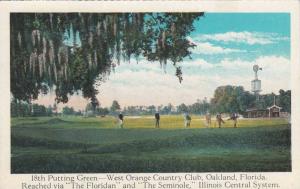 LP29   Sports, Golf Course, Golfing,  Postcard, 18th Putting