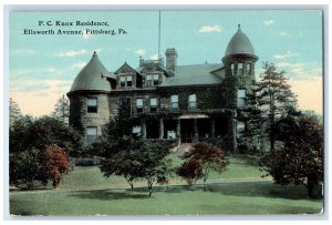 P.C. Knox Residence Ellsworth Avenue Pittsburgh Pennsylvania PA Vintage Postcard 