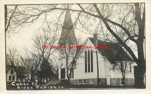 IA, Sioux Rapids, Iowa, RPPC, Congregational Church, 1914 PM, Photo