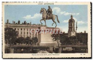 Old Postcard Panorama Lyon Place Bellecour