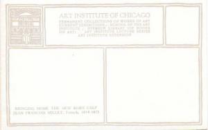 Unused Post Card, Art Institute of Chicago.  Bringing the Calf Home. Millet
