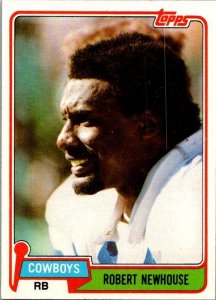 1981 Topps Football Card Robert Newhouse Dallas Cowboys sk60191