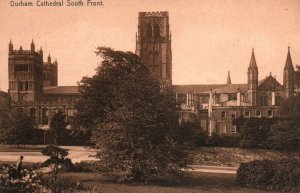 VINTAGE POSTCARD SOUTH FRONTAGE VIEW OF DURHAM CASTLE ENGLAND c. 1910s (GERMANY)