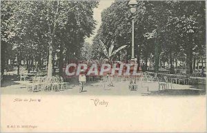 Postcard Old Vichy Allee Park (map 1900)