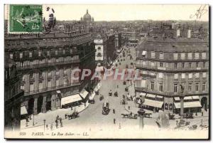 Paris La Rue Auber -Carte Old Post