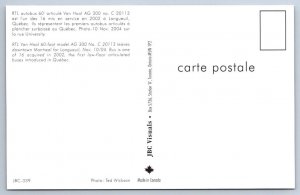 RTL Articulated Bus, Rue University, Montreal, Quebec, 2004 Chrome Postcard