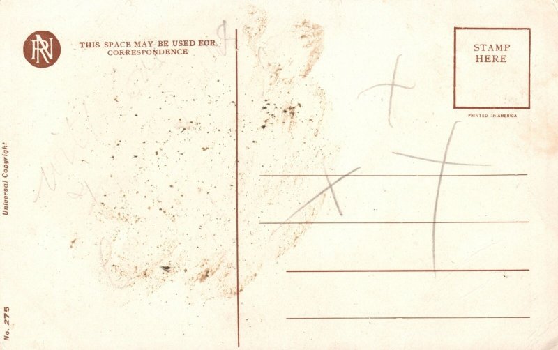 Vintage Postcard The First Lullabye Couple's First Baby Parenthood