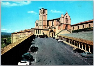 Basilica Di S. Francesco Assisi Italy Parish Church Postcard