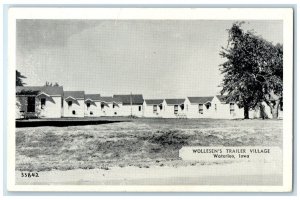 c1920 Wollesen's Trailer Village Lined houses Waterloo Iowa IA Unposted Postcard