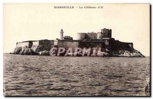 Old Postcard Marseille on Chateau d'If