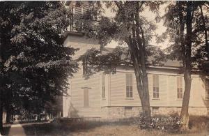 Augusta Michigan ME Church Real Photo Antique Postcard J61150