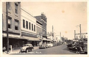 Troy Alabama Street Scene Business District Real Photo Postcard AA53512