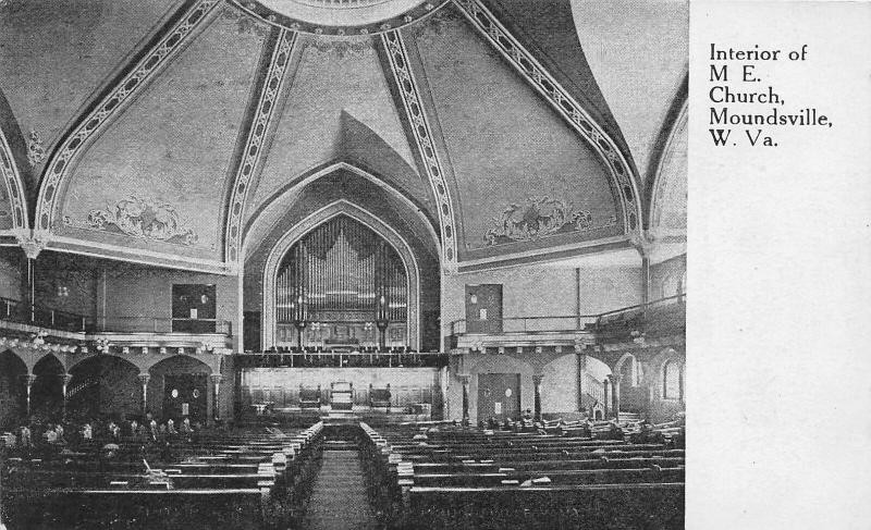 F23 Moundsville West Virginia Postcard c1910 Interior M.E. Church 19