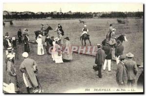 Old Postcard At Deauville Polo Equestrian Horses