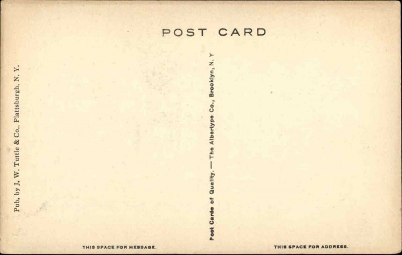 Plattsburgh NY Trinity Church & Rectory c1915 Postcard