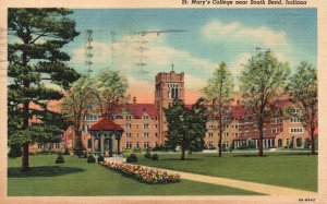 Vintage Postcard 1930's St. Mary's Liberal Arts College near South Bend Indiana