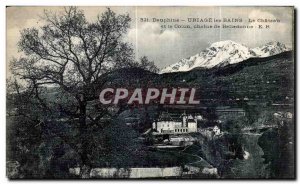 Old Postcard Dauphine Uriage les Bains Le Chateau and Colon Belledonne