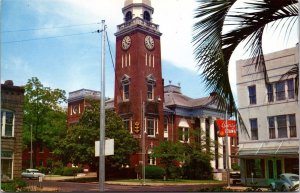 Vtg Bainbridge Georgia GA Court House Street View 1960s Old Chrome Postcard