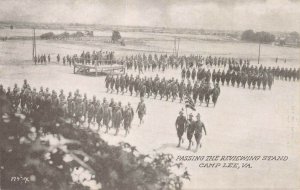 Passing the Reviewing Stand, Camp Lee, VA., U.S. Army, World War I Era Postcard