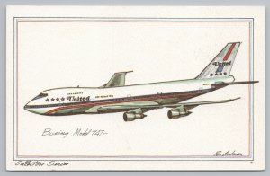 Transportation~Aircraft~Roy Andersen~Boeing Model 747~Passenger~Vintage Postcard