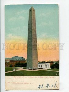 401636 USA Mass Boston Bunker Hill monument 1906 year RPPC UK