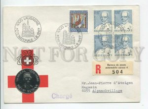 445122 Switzerland 1967 Lausanne Fair Pro Patria registered car post