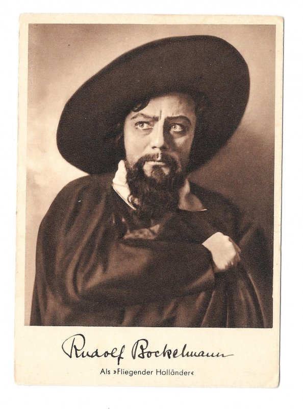 Wagner Opera Singer Rudolf Bockelmann Fliegende Hollander Telefunken Postcard