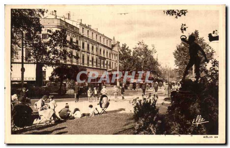 Old Postcard Toulouse Wilson Square And The entrance driveways Jean Jaures