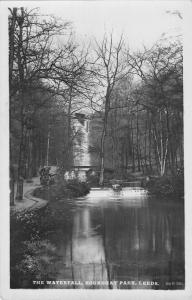 uk30896 roundhat park waterfall leeds real photo uk