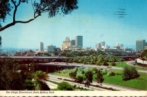 California San Diego Downtown From Balboa Park  1975