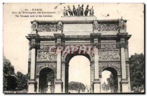 Old Postcard Paris Arc de Triomphe Carrousel du Louvre