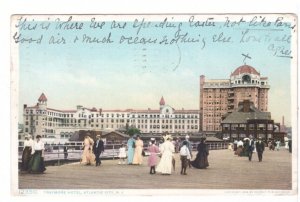 Traymore Hotel, Atlantic City, New Jersey, Antique 1909 Phostint Postcard