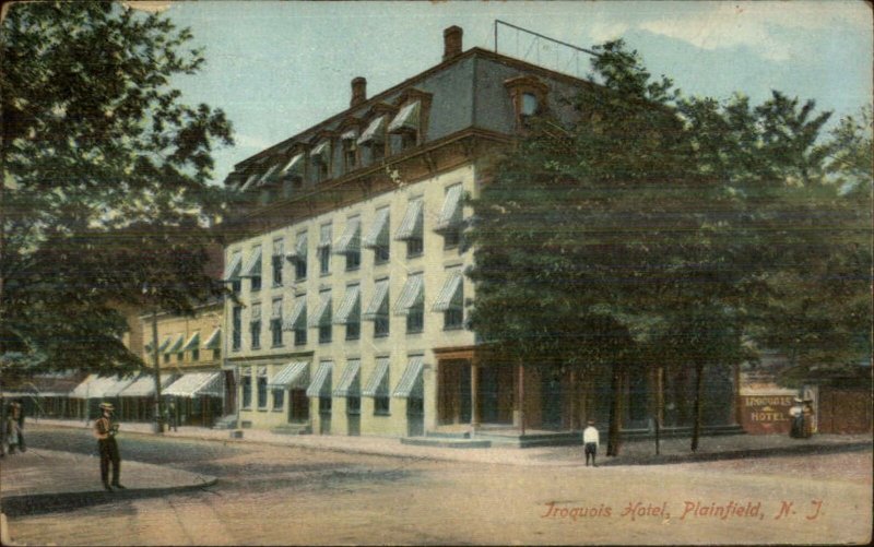 Plainfield NJ Iroquois Hotel c1910 Postcard