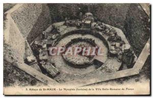 Postcard Abbey of St Maur nymphaeum fountain of Villa Gallo Romaine Florus